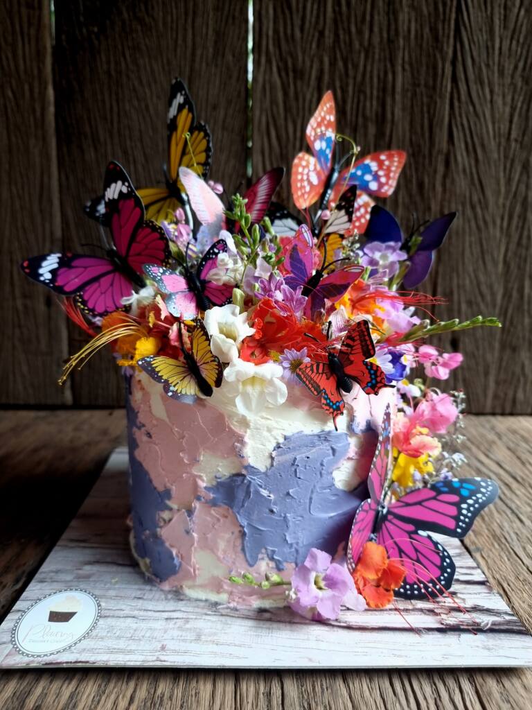 Butterfly Edible Flower Plaavy Dessert Café