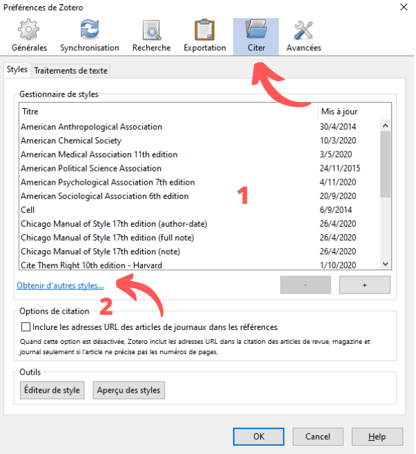 Créer une bibliographie et des notes dans Word avec Zotero Place plume
