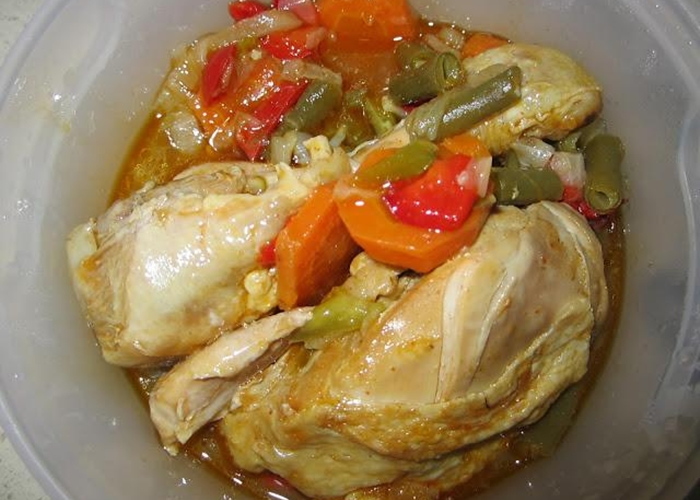 Pollo a la jardinera, receta paso a paso
