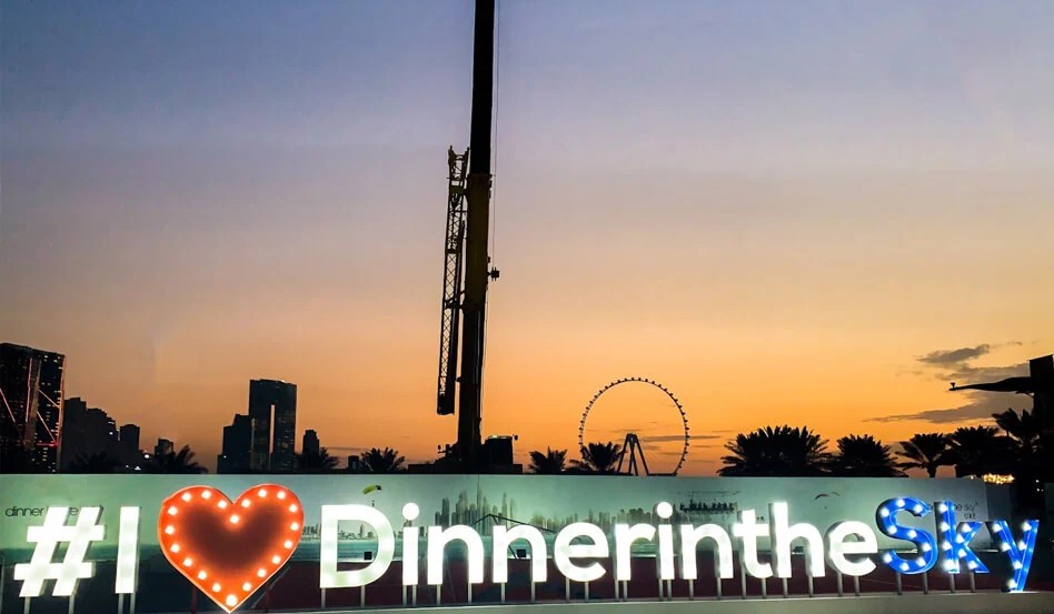 Dinner in the Sky Dubai Best Dining Experience in UAE