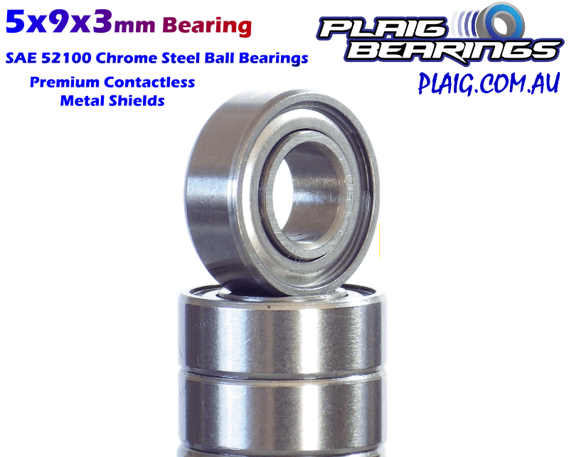 5x9x3mm Bearing Metal Shields MR95zz Plaig Bearings