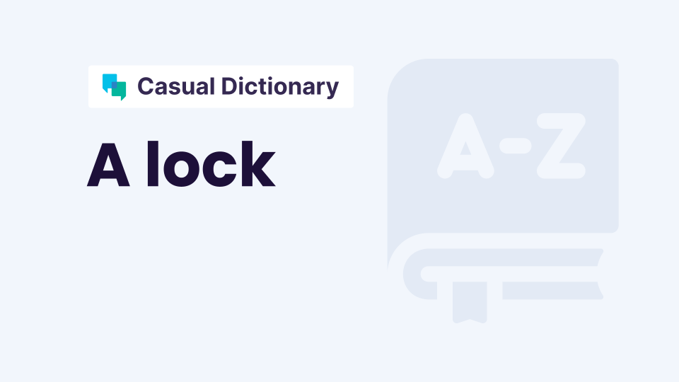A lock Vocabulary in English