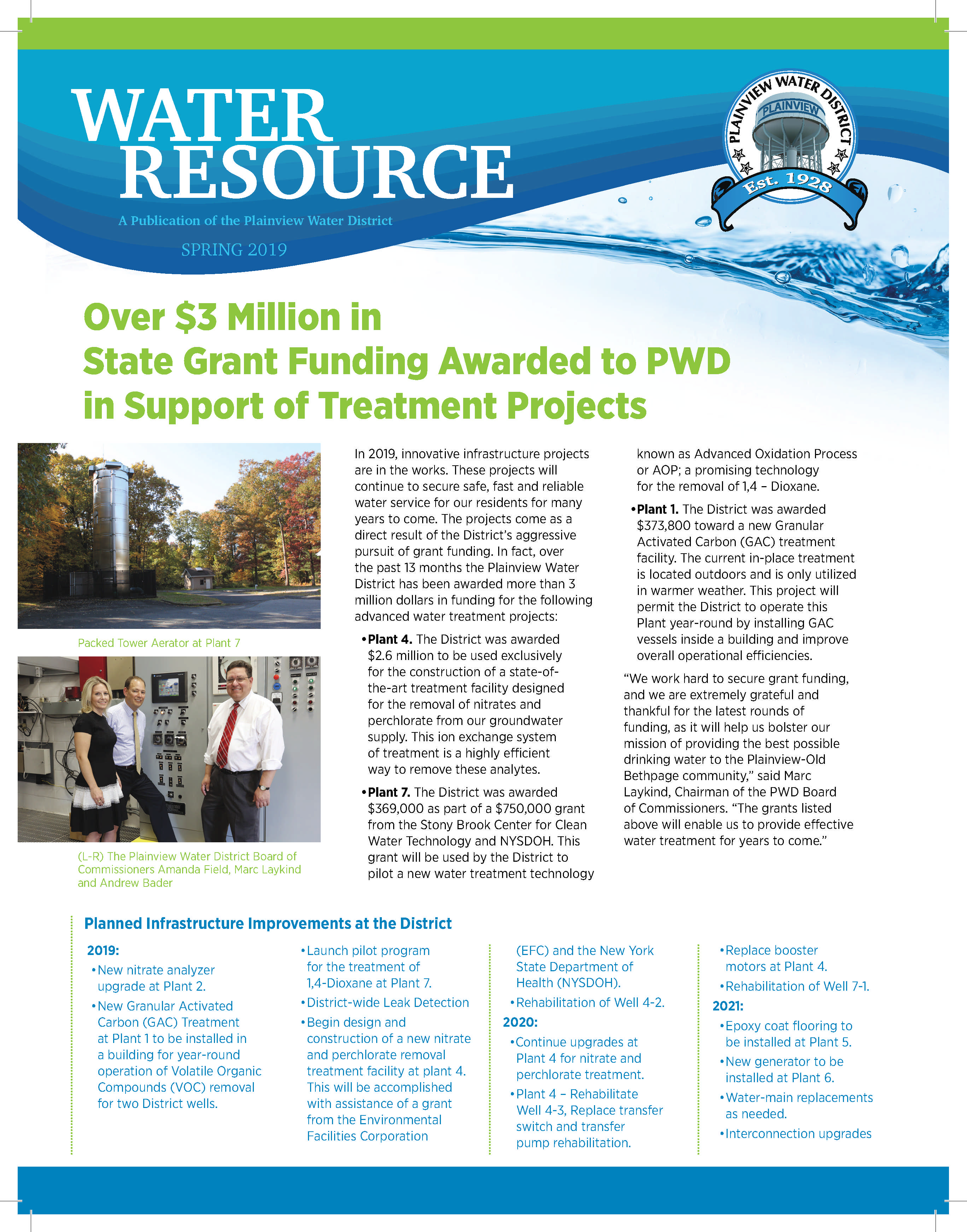 Newsletters Plainview Water District