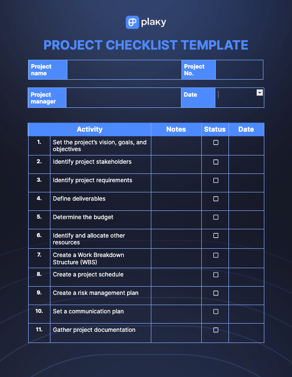 14Step Project Management Checklist for Staying Organized