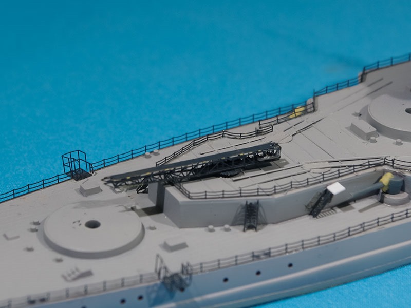 日本海軍・戦艦榛名 その7 マスト、手すり、カタパルトなどの組立て プラモ日記