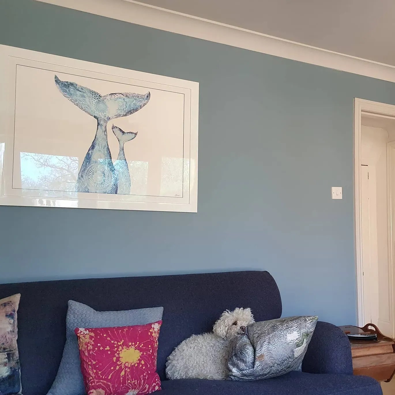 Benjamin Moore midtone blue paint colors for living room