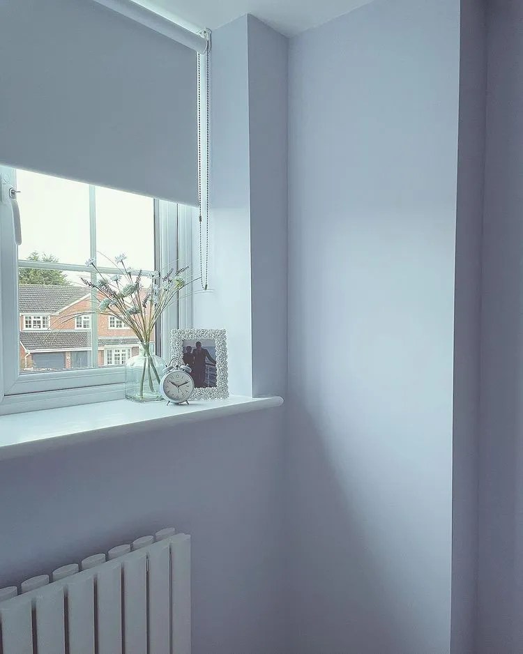 Dulux 29BB 75/065 Blueberry White paint color review with interior pictures