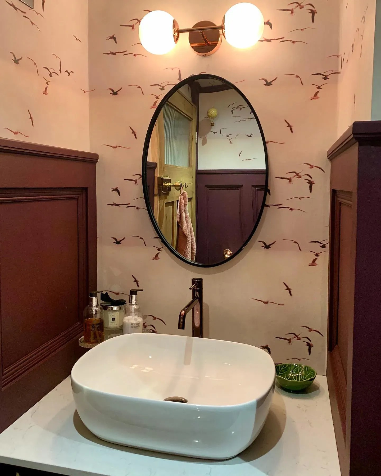 Farrow and Ball purple paint colors for bathroom