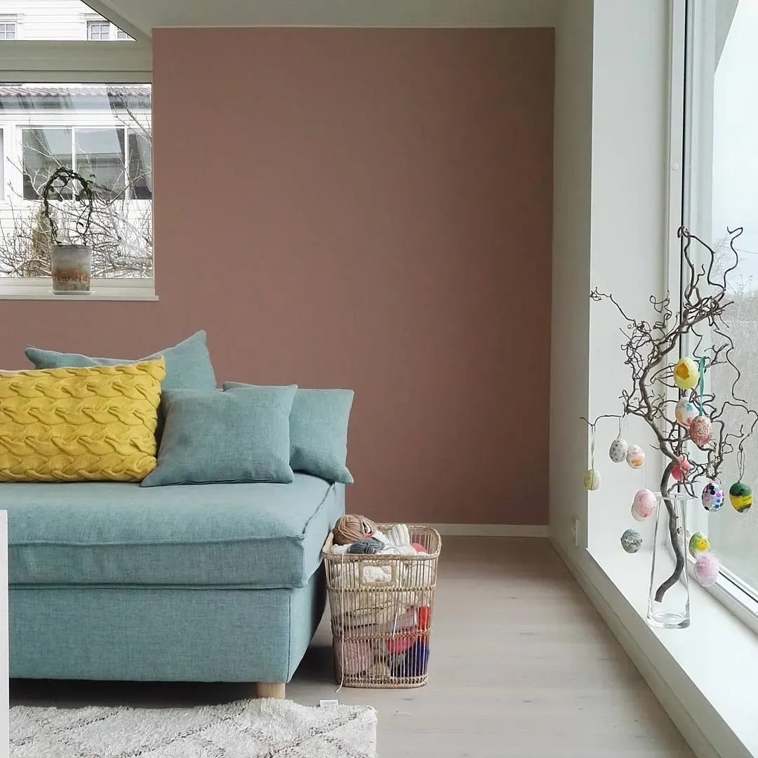 Jotun pink paint colors for living room