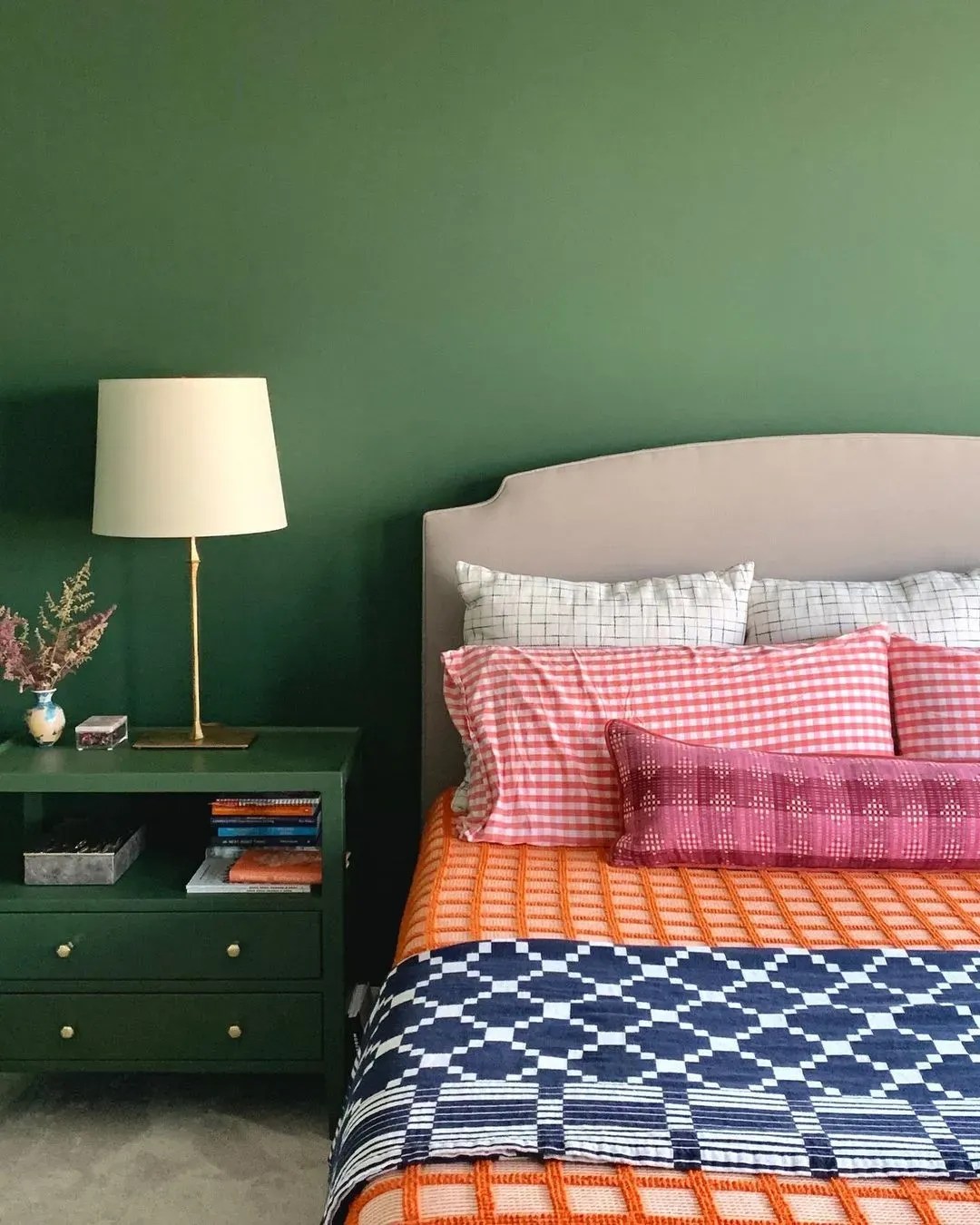 Farrow and Ball dark green paint colors for bedroom