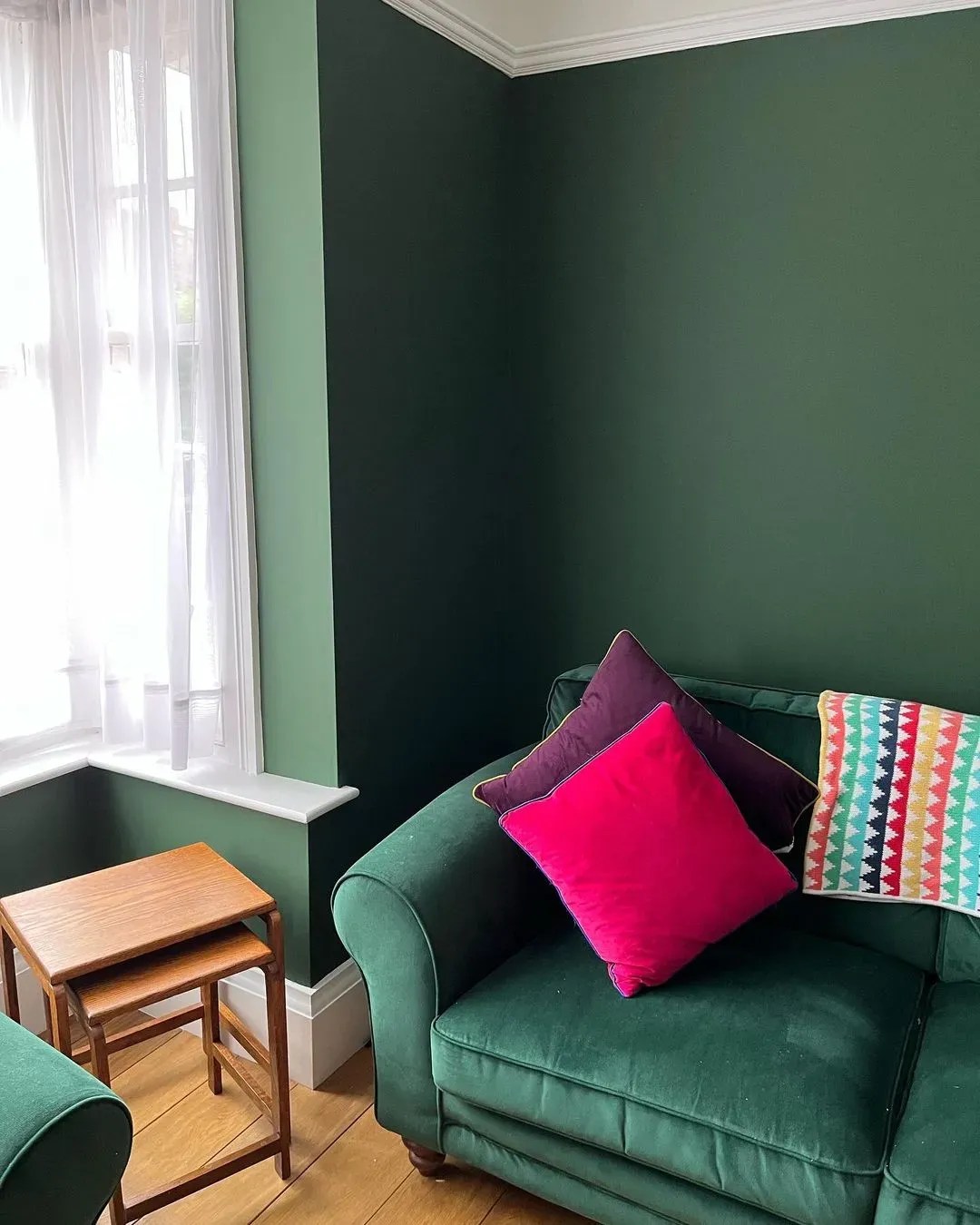 Farrow and Ball dark green paint colors for living room