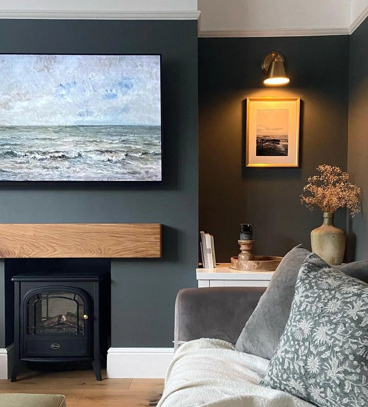 Farrow and Ball dark green paint colors for living room