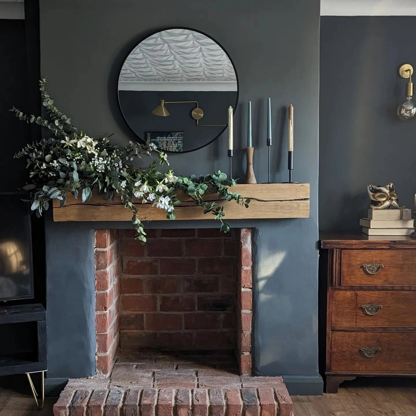 Farrow and Ball dark green paint colors for living room