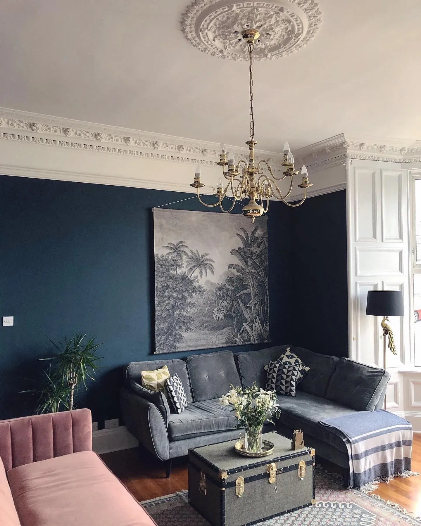 Farrow and Ball dark blue paint colors for living room