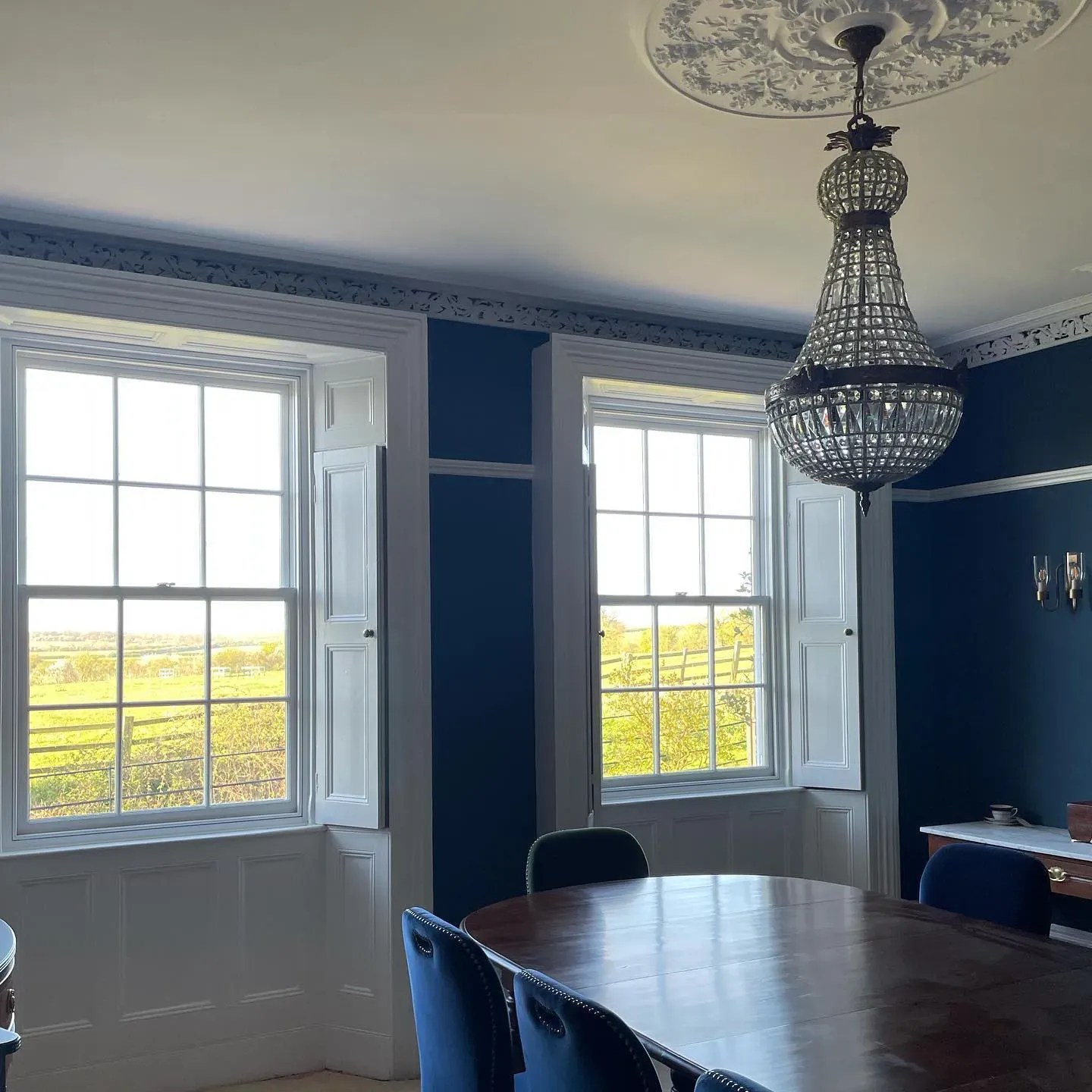 Dark blue paint colors for living room