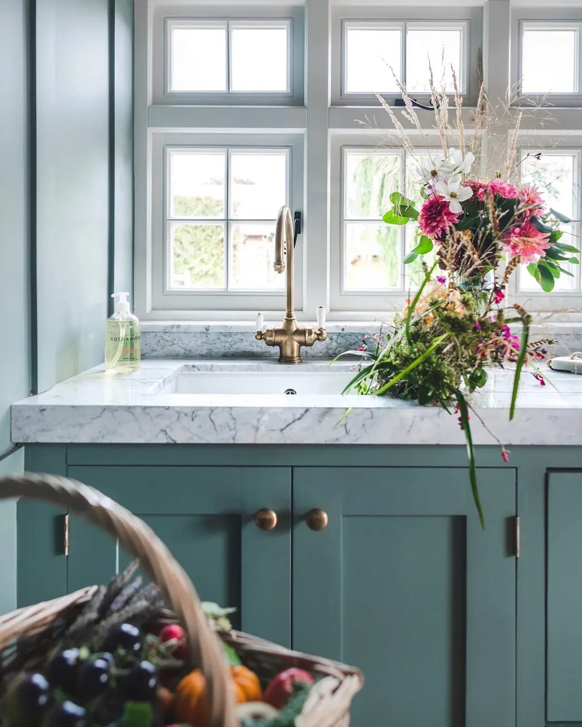 Little Greene dark grey paint colors for kitchen