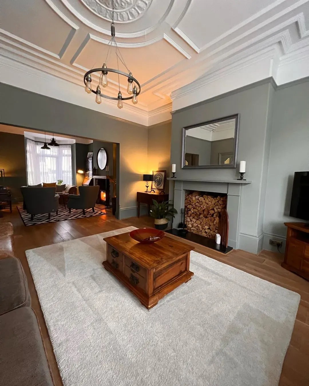 Farrow and Ball midtone grey paint colors for living room