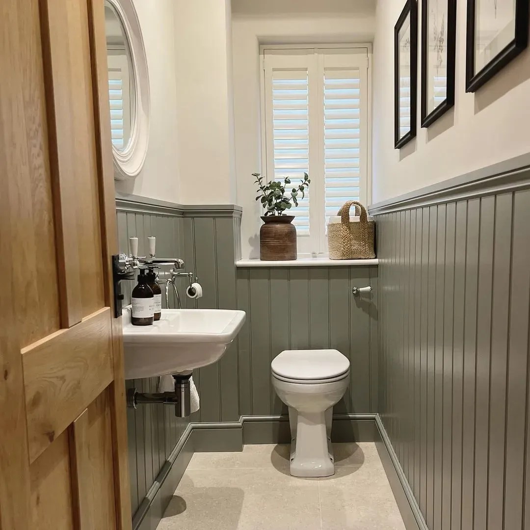 Farrow and Ball green paint colors for bathroom