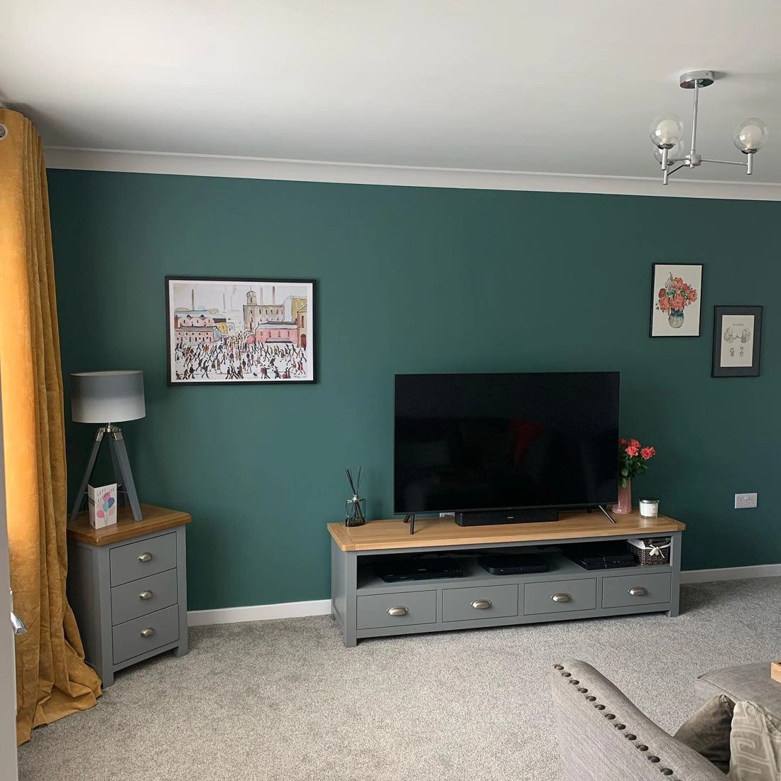 Little Greene dark green paint colors for living room