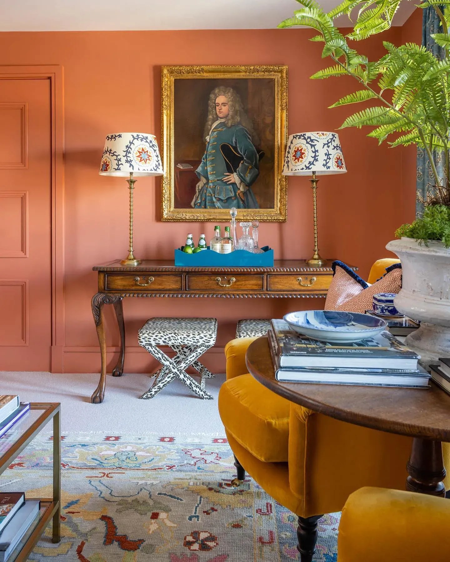 Midtone red paint colors for living room