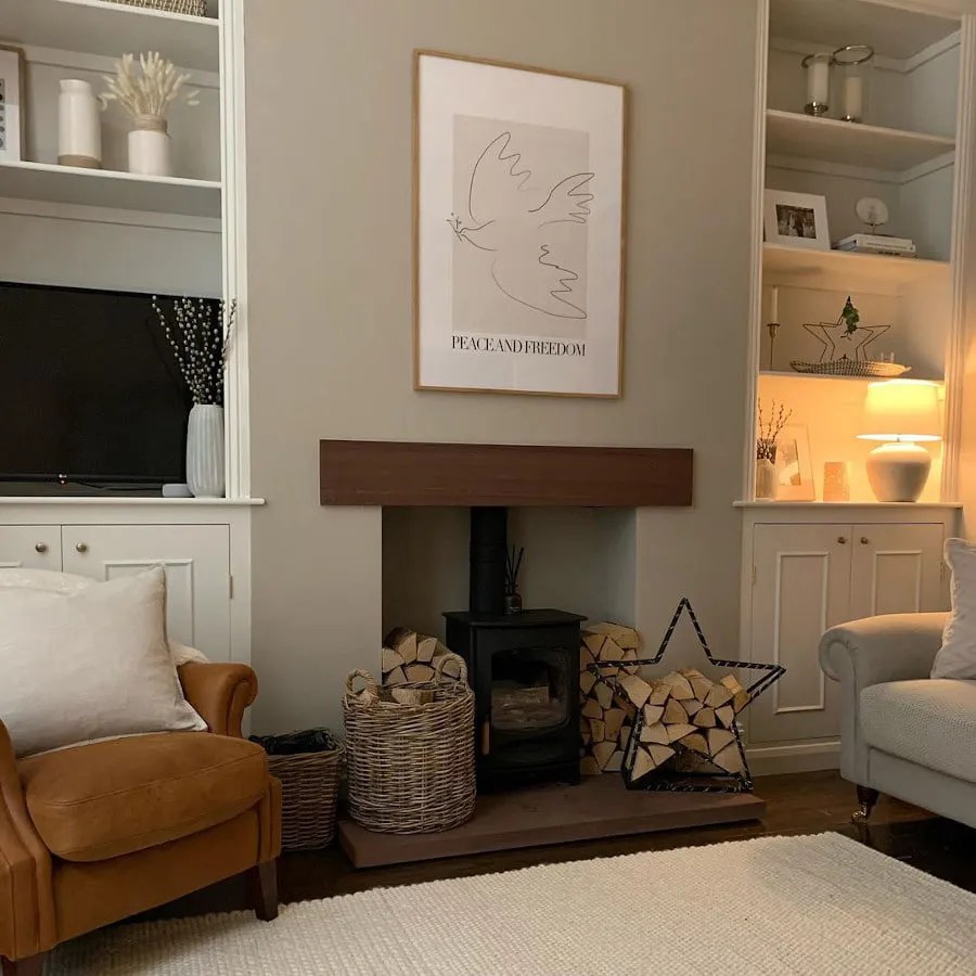 Little Greene greige paint colors for living room