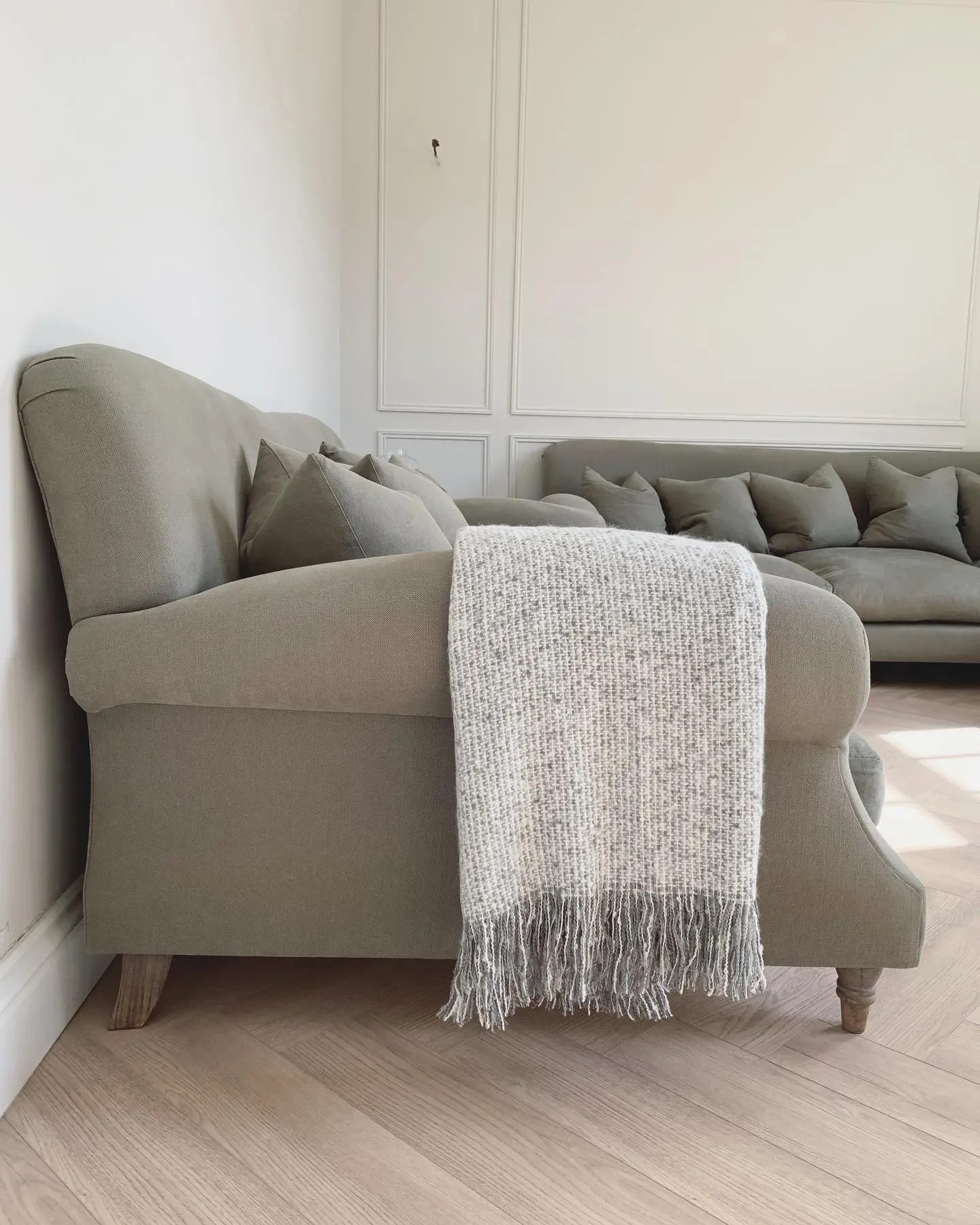 Little Greene greige paint colors for living room