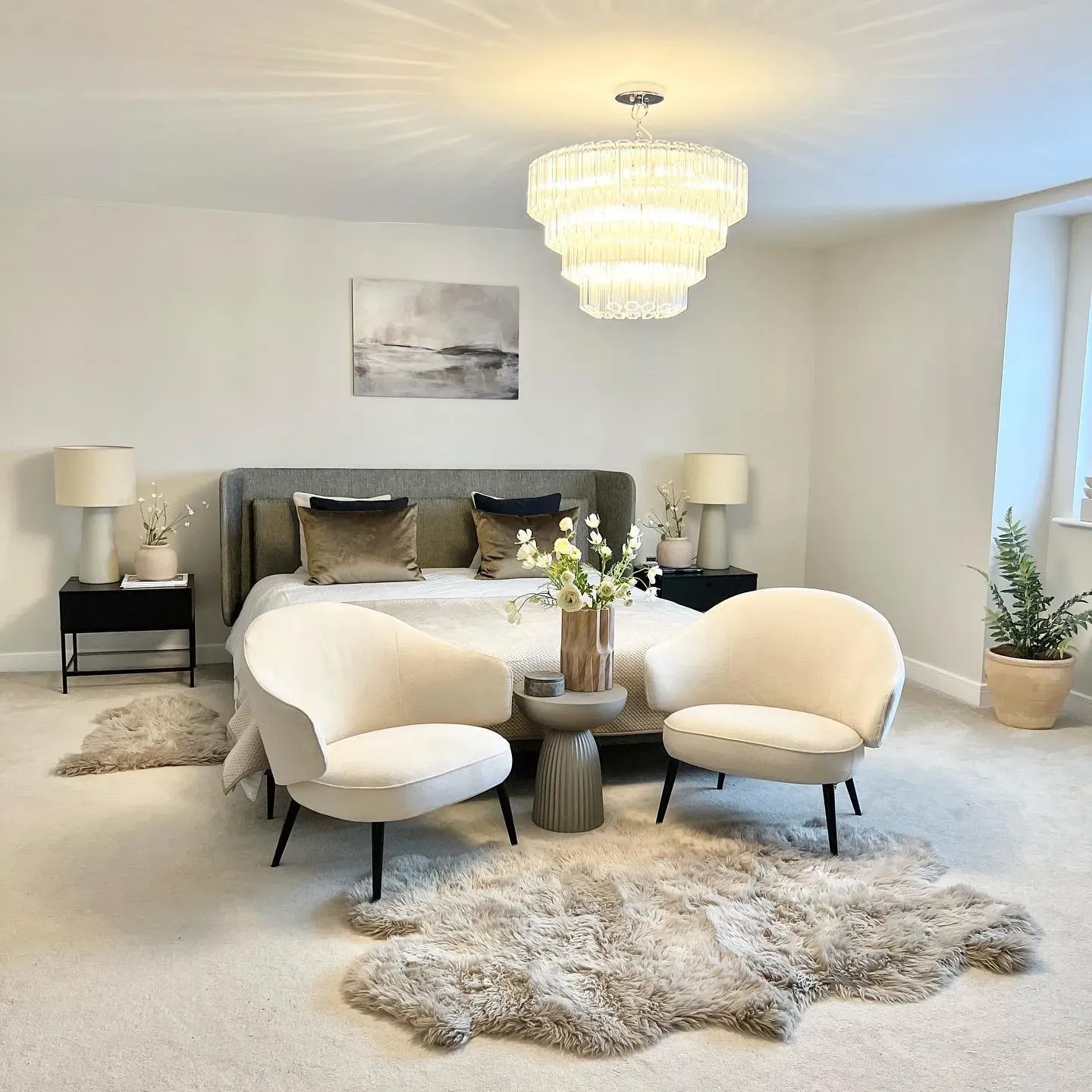 Little Greene light greige paint colors for bedroom