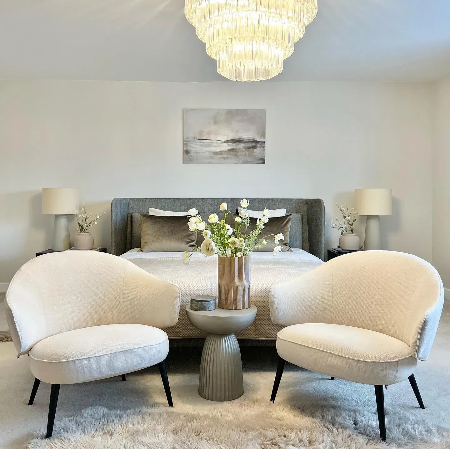 Little Greene light greige paint colors for bedroom