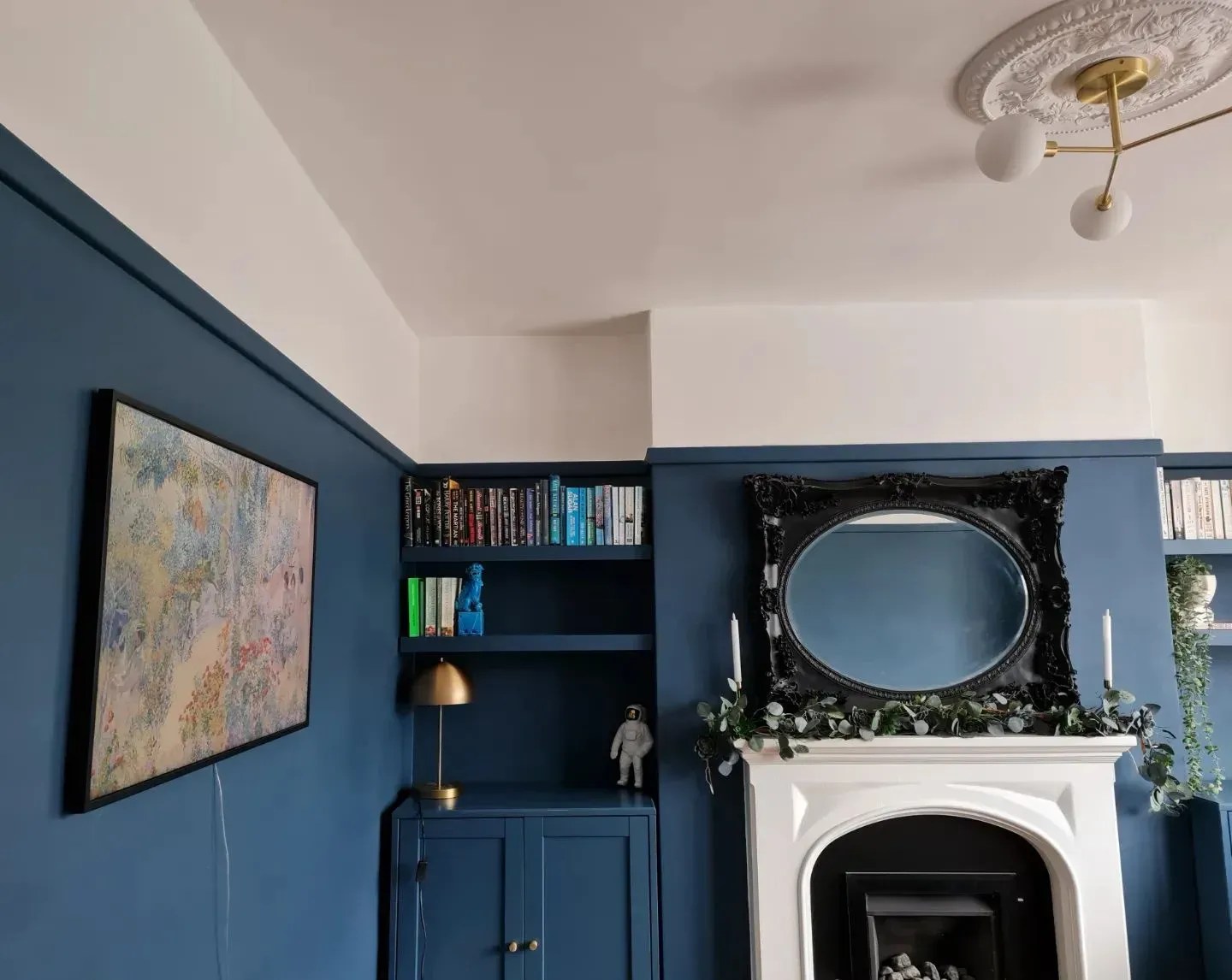 Farrow and Ball dark blue paint colors for living room