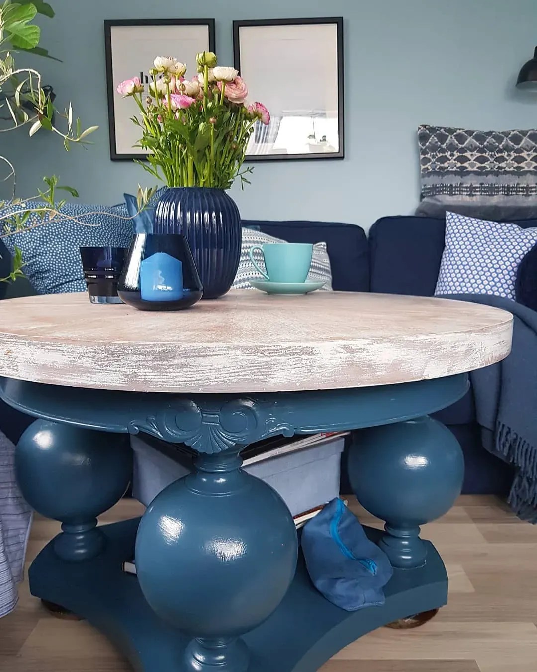 Jotun midtone blue paint colors for living room