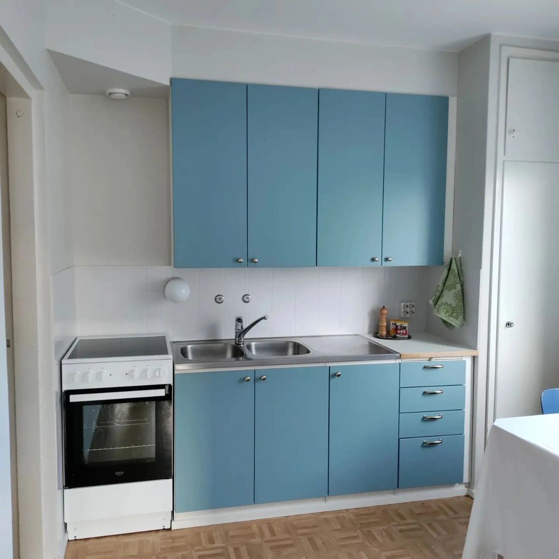 Tikkurila midtone blue paint colors for kitchen