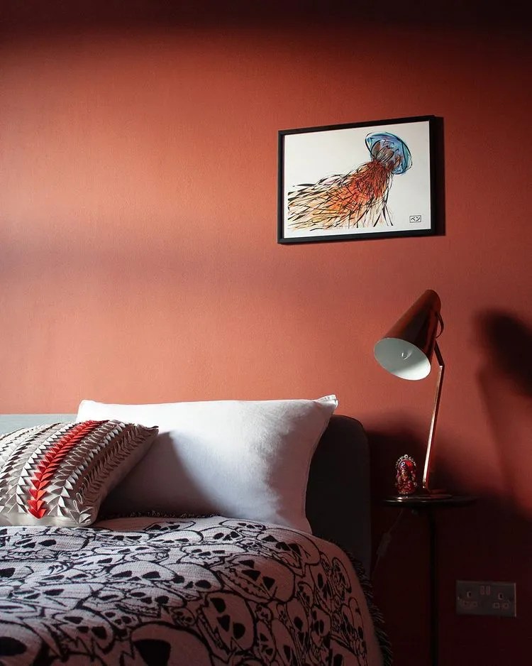 Little Greene 140 Tuscan Red paint color review with interior pictures