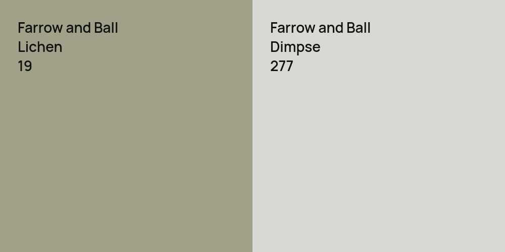 Farrow and Ball Lichen vs. Farrow and Ball Dimpse comparison