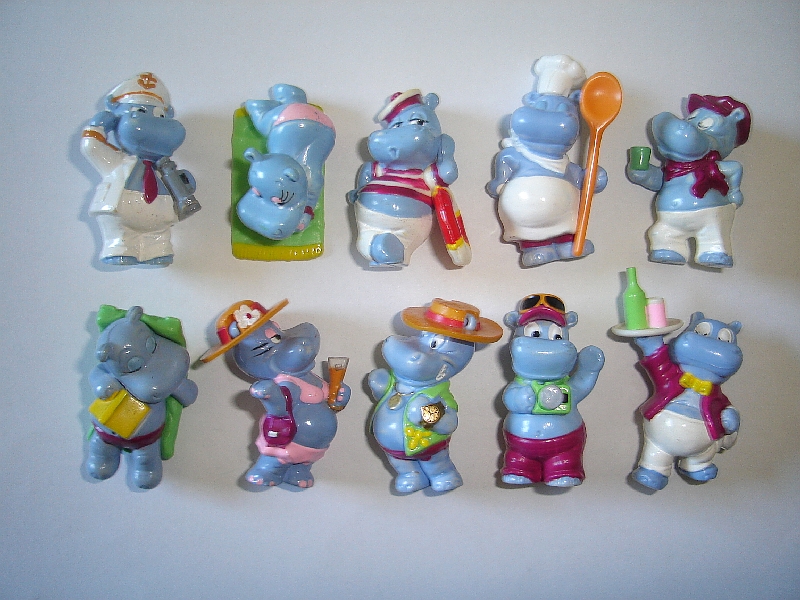 KINDER SURPRISE SET HAPPY HIPPOS CRUISE 1992 FIGURES COLLECTIBLES