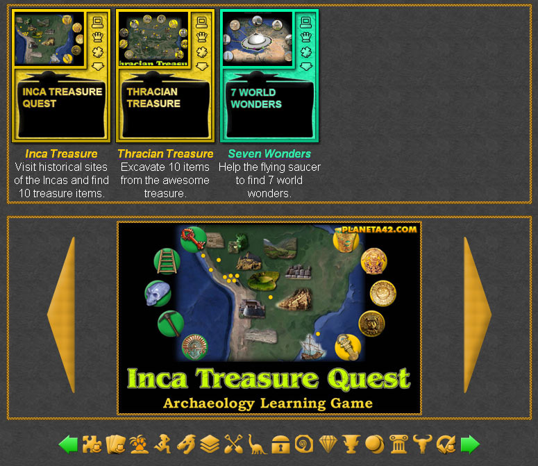 Archaeology Quest Games Online Learning Games