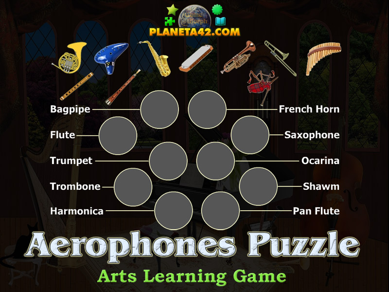 Wind Instruments Puzzle Arts Learning Game