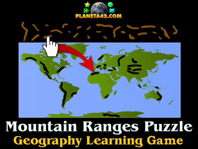 Mountain Ranges Puzzle Geography Learning Game