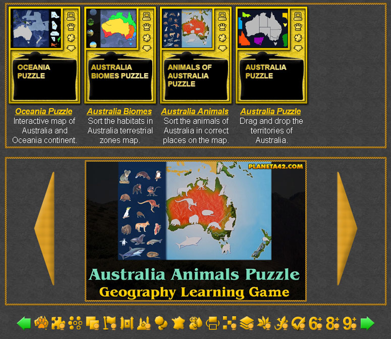 Australia Games Geography Learning Games