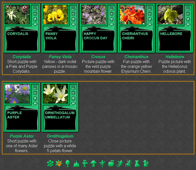 Wild Flowers Online Nature Puzzles