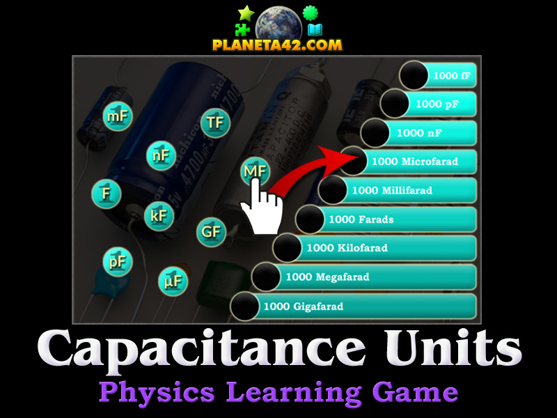 Electrical Capacitance Units Puzzle Physics Learning Game