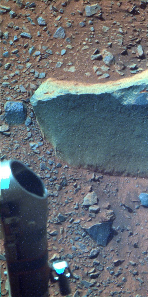 Pancam view of target rock The Society