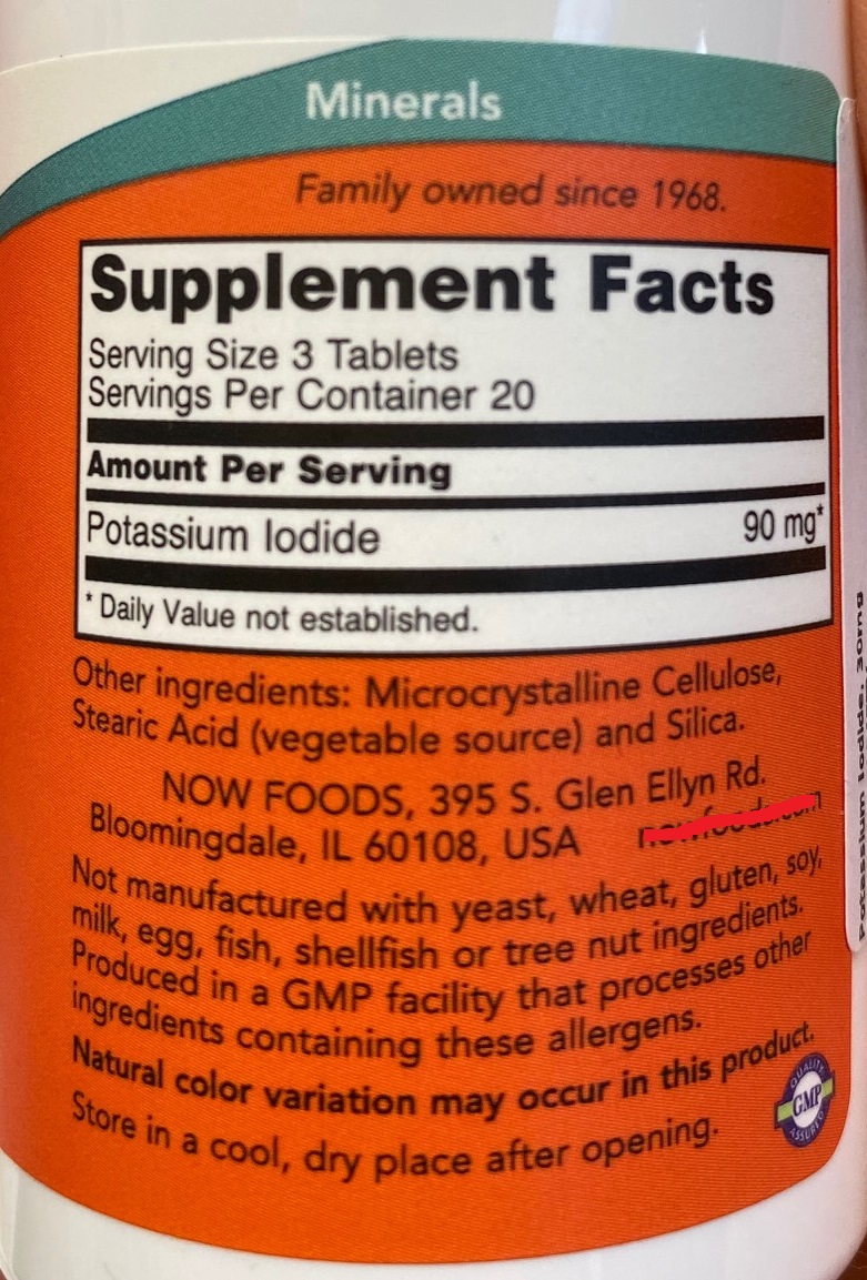 NOW Foods Potassium Iodide JODEK POTASU 60 tabs. Visanto, Jerzy Zięba