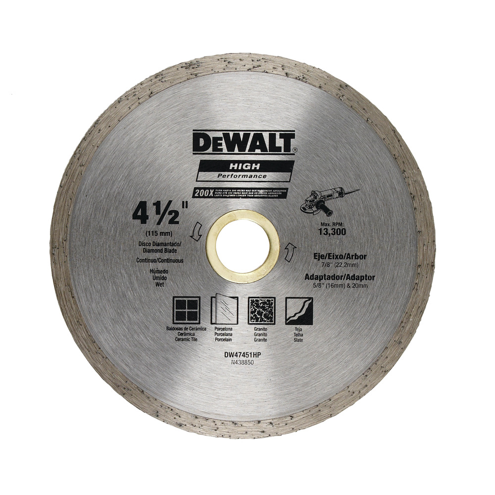 TILE CUTTING DISC 4.5" DEWALT