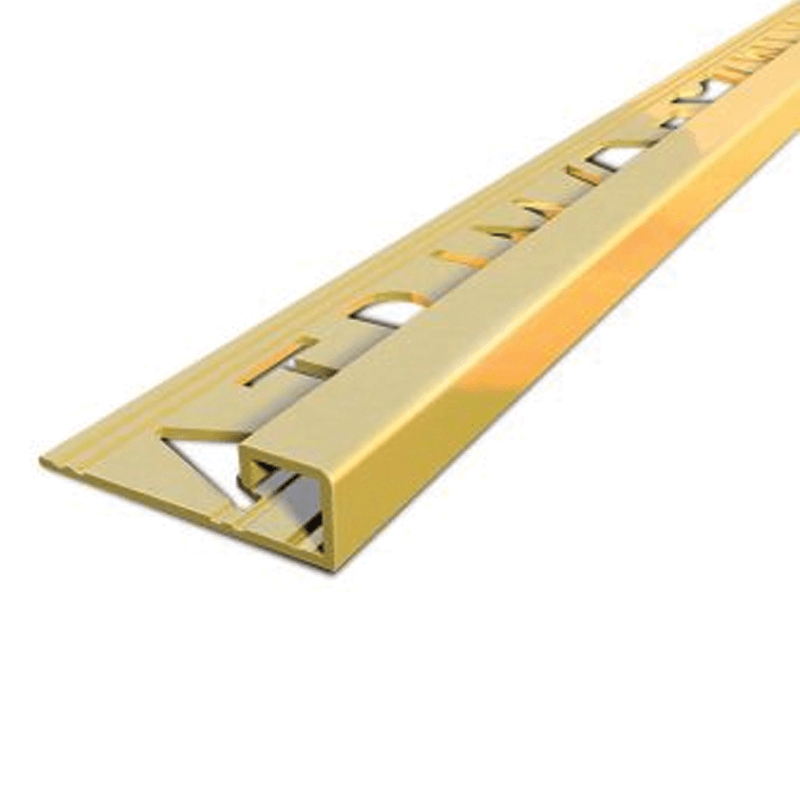 ALUMINIUM SQUARE EDGE TILE TRIM (GOLD)