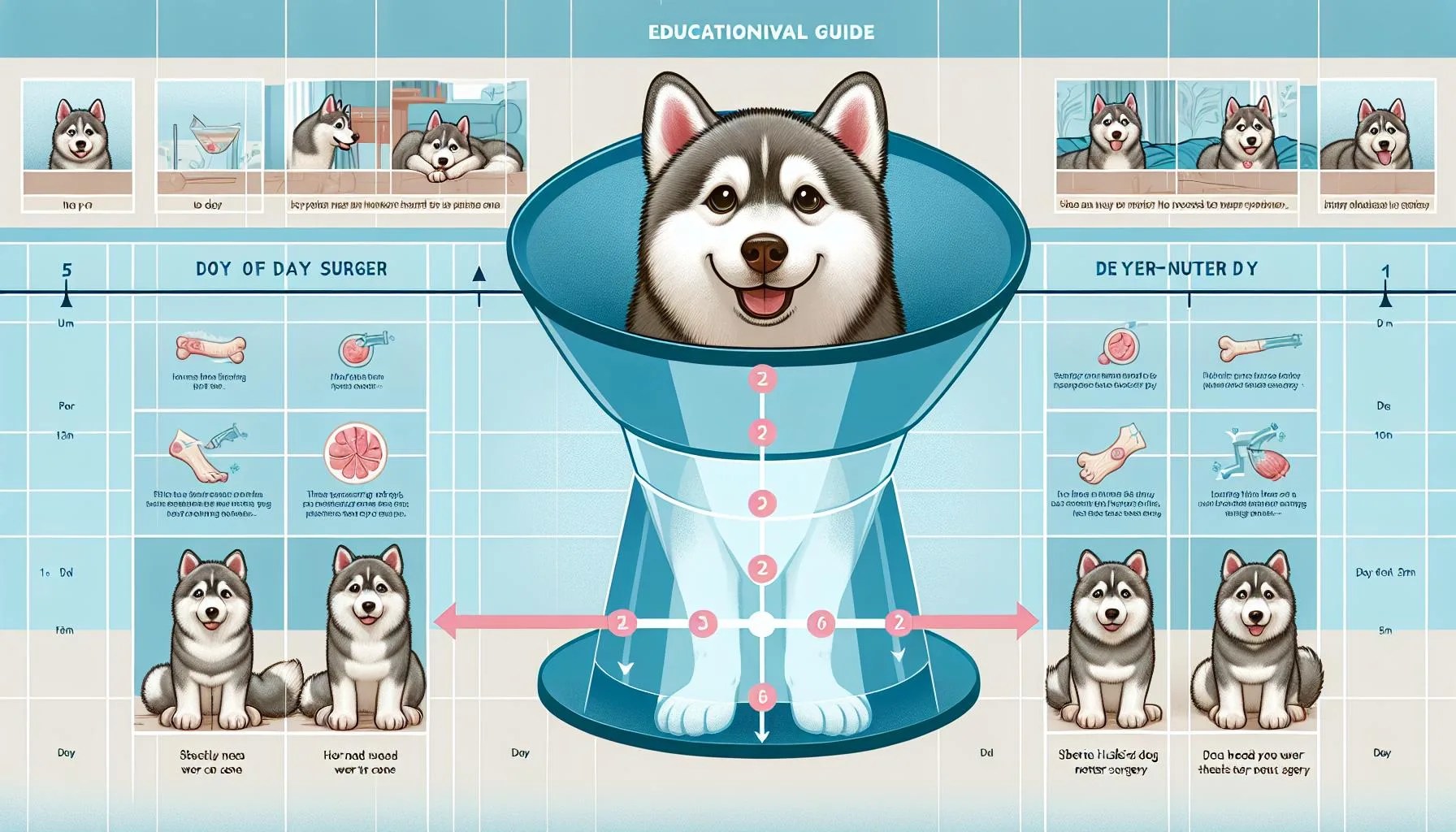 How Long to Keep Cone on Dog After Neuter Care Tips! Husky
