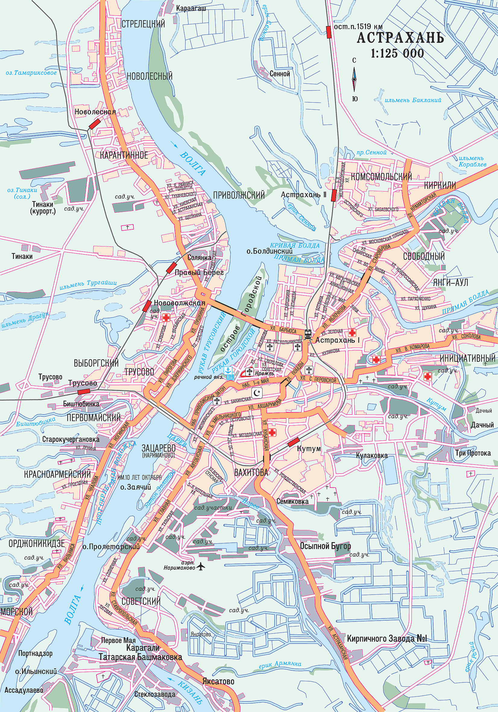 Astrakhan Carte Map of Astrakhan. City maps of Russia —