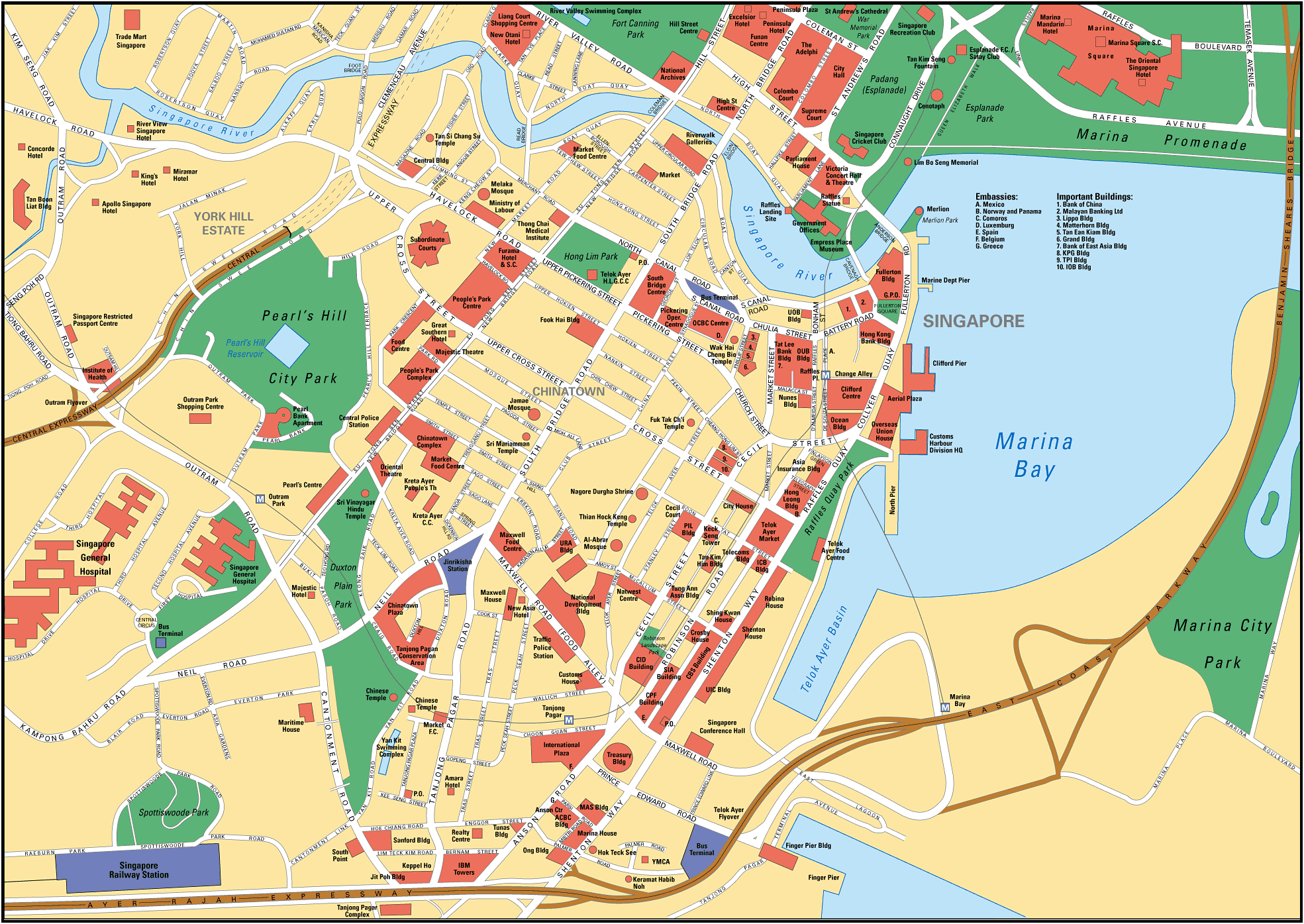 Map Of Singapore City Centre Map of Singapore. City maps of Singapore —