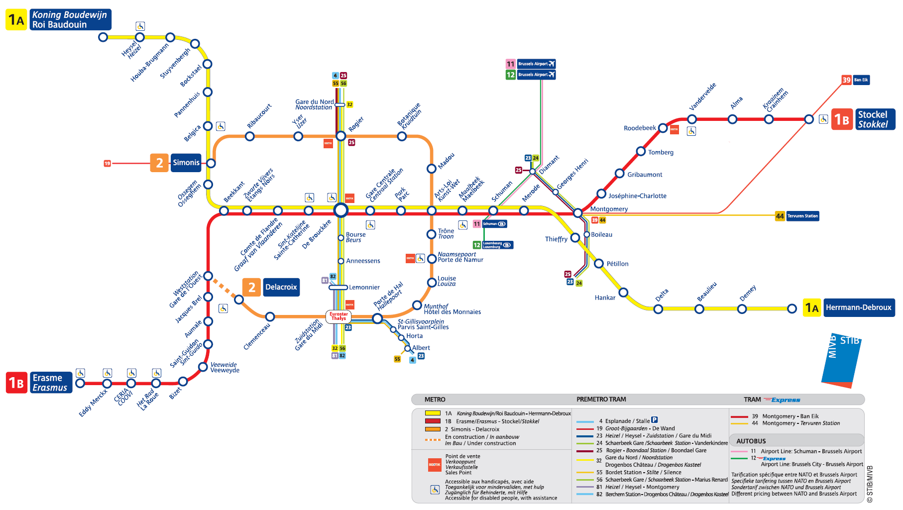 Metro Map Brussels Belgium Metro map of Brussels. Metro maps of Belgium. &mdash;