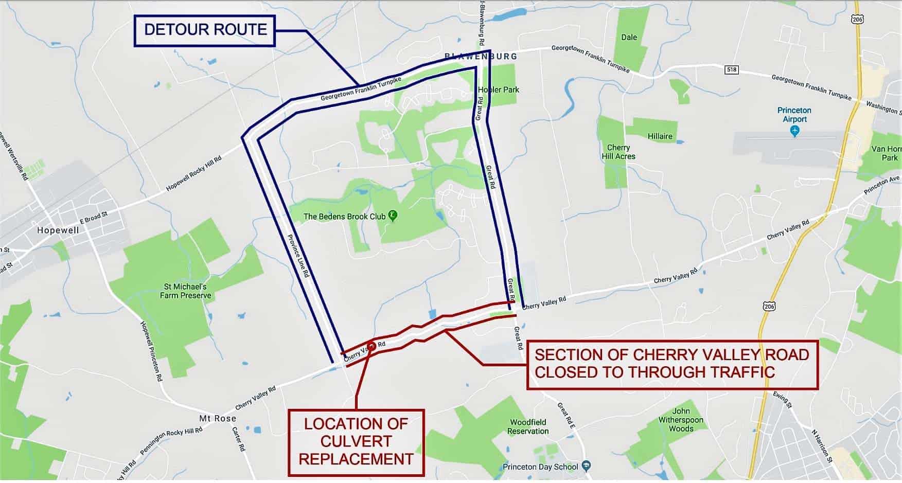 Cherry Valley Road to be closed for three months starting Tuesday ⋆
