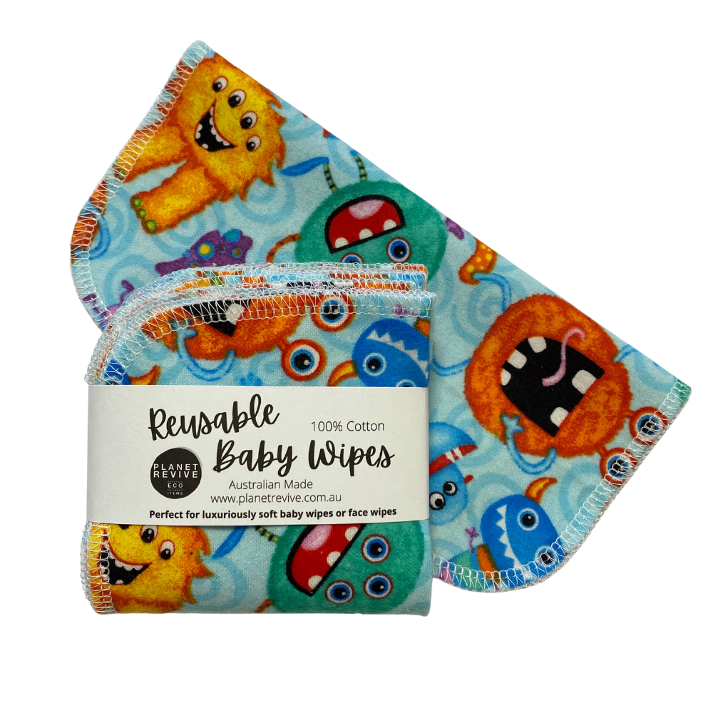 Reusable Baby Wipes Soft Cotton Flannelette Revive